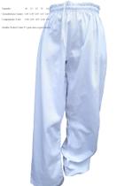 Calça Taekwondo e Karatê A4 Adulto Tecido Brim Pesado Branco Calça Taekwondo e Karatê A4 Adulto Tecido Brim Pesado Branco