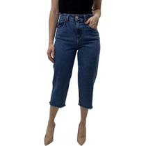 Calça Tanise Jeans Pantacourt Feminina