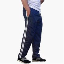 Calça tectel 2 listras bolsos esporte básico treinar moda masculina
