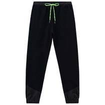 Calça Teen em Molevisco e Recorte em Nylon Vicvicky 51327