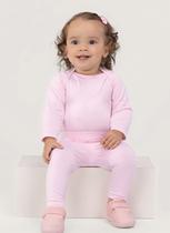 Calça Térmica Bebê Menina Rosa Brandili