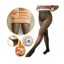 Calça Térmica Translúcida Aveludada Tamanho 32x99cm - Preto