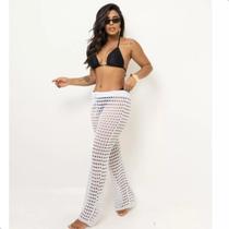 Calça Tricot Saída de Praia Vazada