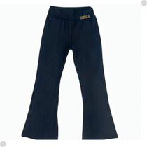 Calça Tubinho Tecido Canelado Azul escuro Tam G3 300002 - BQD