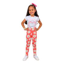 Calça Tule Infantil Menina Cor Coral Calça Tule Infantil Menina Cor Coral