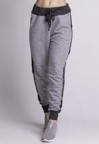 Calça Vekyo Jogger Unissex Bicolor Moletom Slim Flanelado