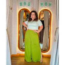 Calça Verde com Fenda - Verão - Conforto e Estilo