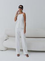 Calça Via Lessa Abrantes Alfaiataria Reta Off White