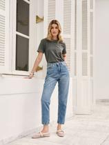 Calça Via Lessa Austin Modelagem Mom Jeans Médio