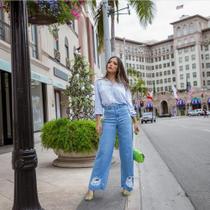 Calça Wed Leg Jeans Barra desfiada Tam. 42 - MANUH MODAS Calça Wed Leg Jeans Barra desfiada Tam. 42 - MANUH MODAS