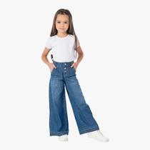 Calça Wid Leg Menina Mania Kids com Botões