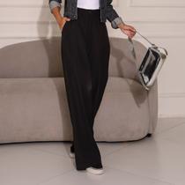 Calça Wide Alfaiataria Bolso Faca Feminina Revanche Hipona