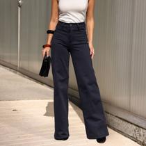 Calça Wide Leg Barra Normal Feminina Revanche Crotone