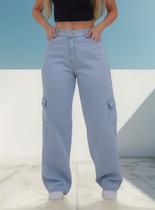 Calça Wide Leg Cargo Juvenil Jeans