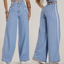 Calça Wide Leg Cintura Alta Conforto Extremo Sem Lycra para Liberdade Total