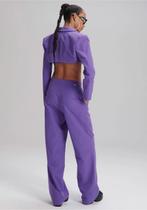 Calça wide leg cintura alta