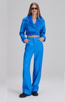 Calça wide leg cintura alta