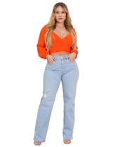 Calça Wide Leg Cintura Alta Ri19 A6235