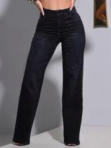 Calça Wide Leg com Aplicação Pit Bull Jeans Ref. 85845