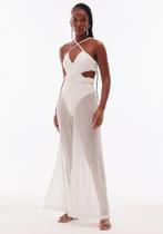 Calça Wide Leg Com Cut Off - Amar De Amarante