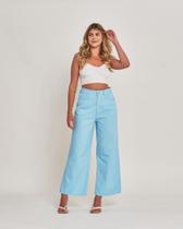 Calça wide leg crope