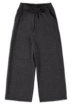 Calça Wide Leg em Malha com Lurex Juvenil Gloss