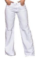 Calça wide leg feminina branca Calça wide leg feminina branca