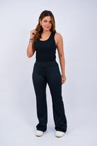 Calça Wide Leg Feminina com Elastano Confortável e Cintura Alta Calça Wide Leg Feminina com Elastano Confortável e Cintura Alta