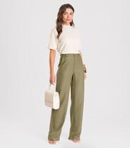 Calça Wide Leg Feminina Dianna Verde