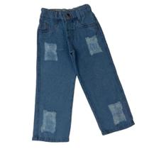 Calça Wide Leg Feminina Infantil Jeans Lançamento Blogueiras