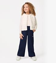 Calça Wide Leg Feminina Infantil Trick Nick Azul Calça Wide Leg Feminina Infantil Trick Nick Azul