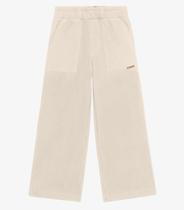 Calça Wide Leg Feminina Infantil Trick Nick Bege Calça Wide Leg Feminina Infantil Trick Nick Bege