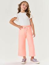 Calça Wide Leg Infantil Menina Laranja Neon Mundo Cinti Calça Wide Leg Infantil Menina Laranja Neon Mundo Cinti