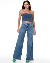 Calça Wide Leg Jeans