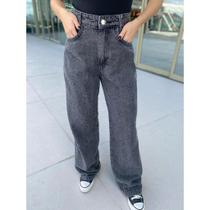 Calça Wide Leg jeans marmorizada Pantalona boca larga cintura alta premium Calça Wide Leg jeans marmorizada Pantalona boca larga cintura alta premium