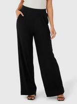Calça Wide Leg Malwee 1000110527 Feminina Canelada Viscose T. P/XGG Calça Wide Leg Malwee 1000110527 Feminina Canelada Viscose T. P/XGG