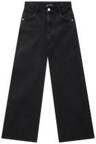 Calça Wide Leg Menina em Jeans Vic e Vicky