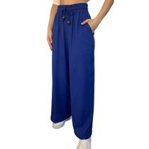 Calça Wide Leg Pantalona Cintura Alta Feminina Calça Wide Leg Pantalona Cintura Alta Feminina