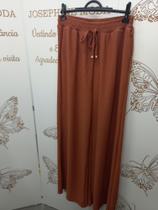 Calça Wide Leg pantalona marron