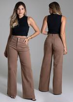 Calça Wide Leg Pantalona Original Sawary Jeans Alfaiataria