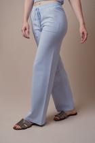 Calça Wide Leg Tricot Feminina