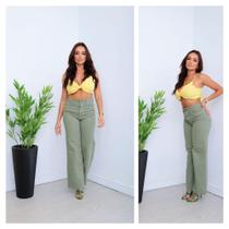 Calça Wide Leg Verde
