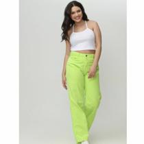 Calça Wide Leg Verde Lima tamanho 36