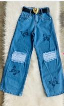 Calça wide legging juvenil