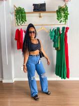 Calça Wild Leg Jeans Calça Wild Leg Jeans