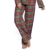 Calça Xadrez Feminina Sepie 942 em Algodão