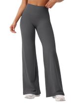 Calça YEOREO Legging Fitness Cintura Alta Cinza com Pernas Retas Calça YEOREO Legging Fitness Cintura Alta Cinza com Pernas Retas