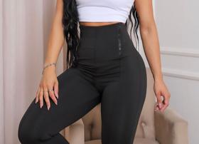 Calça zíper forrada Calça zíper forrada