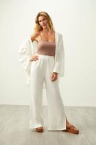 Calça ZU Fenda Brisa Off White G