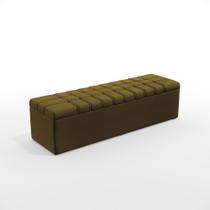 Calçadeira Alpha Estofada 195 Para Cama Box King N-028 Veludo Marrom Claro Aradecor